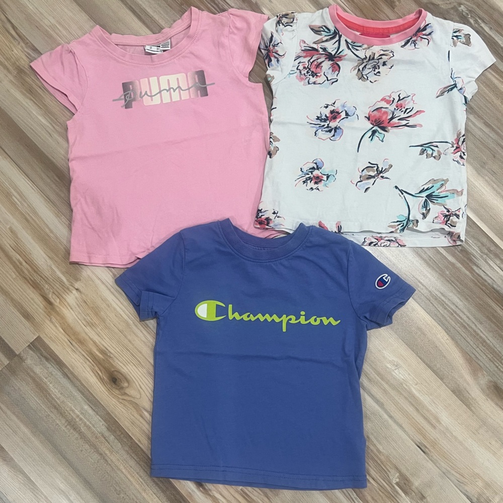3-Set Toddler Girl T-shirt Size 4T